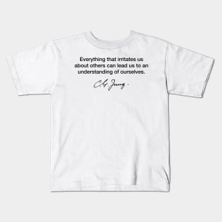 Everything that irritates us - Carl Jung Kids T-Shirt